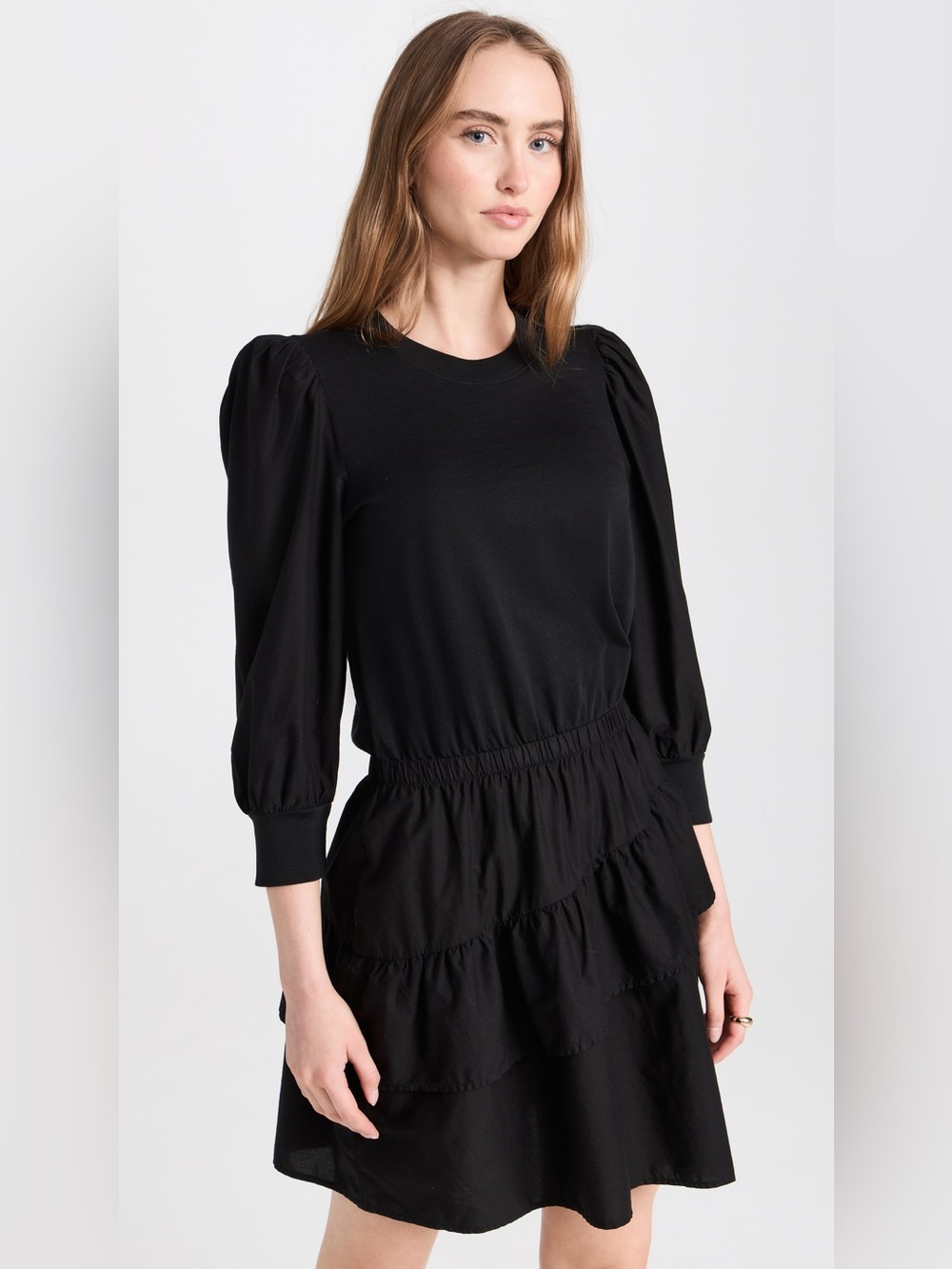 Nation LTD — Tenley Ruffled Combo Mini Dress
Retail $207.00 Jet Black